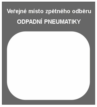 Označení místa zpětného odběru odpadních pneumatik: